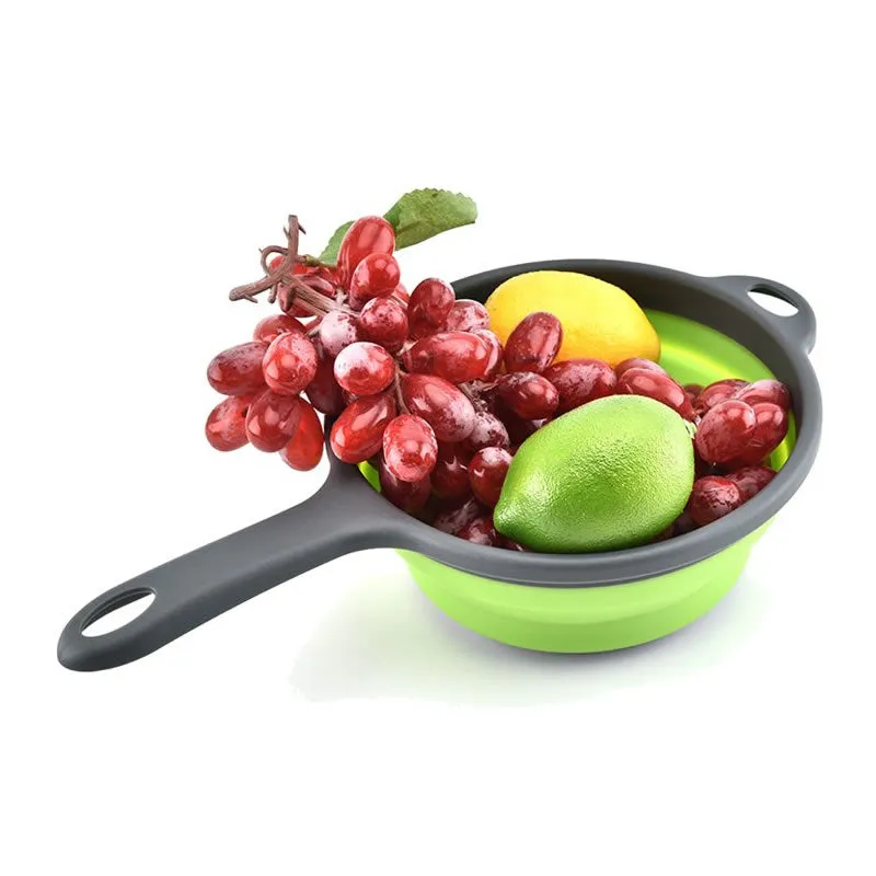 Foldable Silicone Kitchen Drain Basket Kt32122