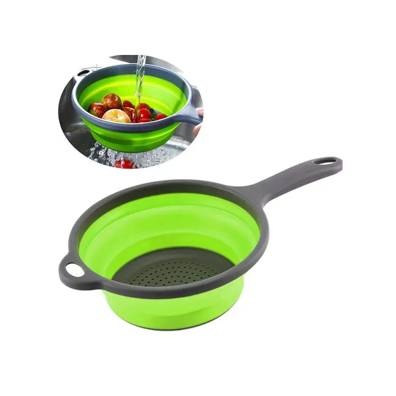 Foldable Silicone Kitchen Drain Basket Kt32122