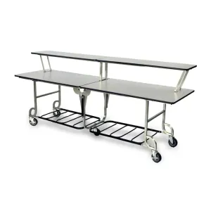 Forbes Industries 4948 97"Catering Table Folding ultra H.D. Welded Construction, Brushed Stainless Steel Frame