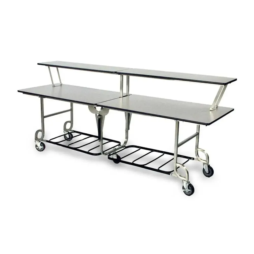 Forbes Industries 4948 97"Catering Table Folding ultra H.D. Welded Construction, Brushed Stainless Steel Frame