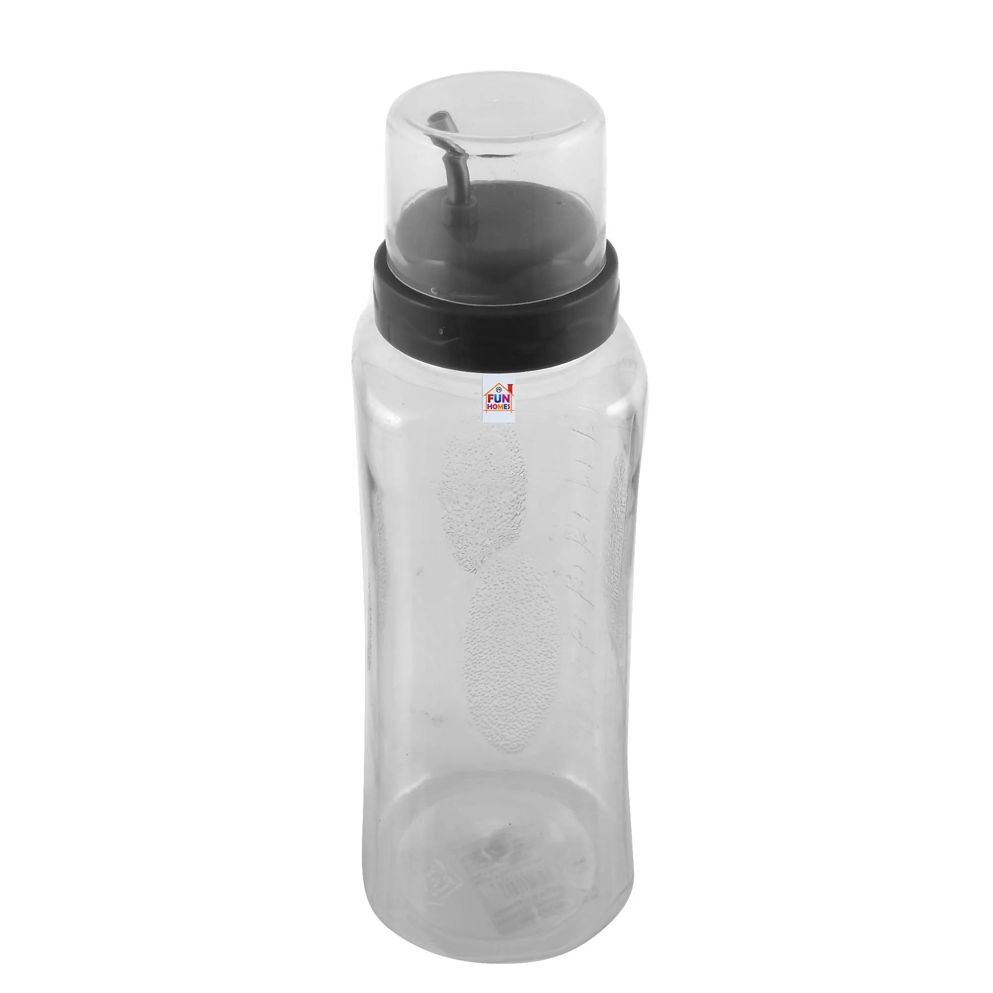 Fun Homes Plastic Leakproof Drop Oil Bottle Olive Oil Dispenser for Kitchen Storage Container,1 LTR (Grey), Standard (Pack of 1)