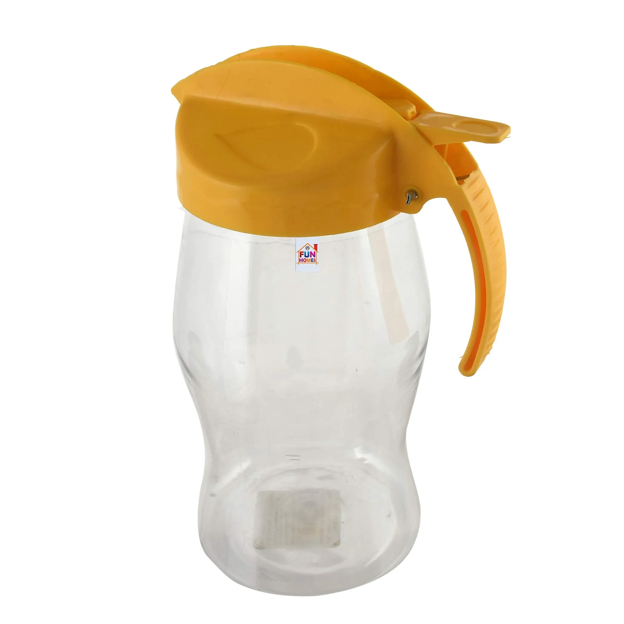 Fun Homes Plastic Leakproof Oil Bottle Olive Oil Dispenser for Kitchen Storage Container,1100 Ml (Yellow), Standard (Pack of 1)