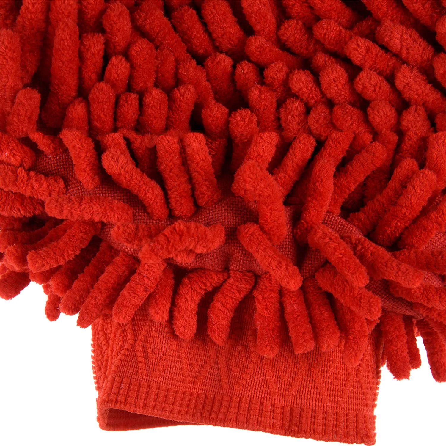 Heart Home Chenille Mitts|Microfiber Cleaning Gloves|Inside Waterproof Cloth Gloves|100 Gram Weighted Hand Duster|Chenille Gloves for Car|Glass|Pack of 2 (Red & Pink)