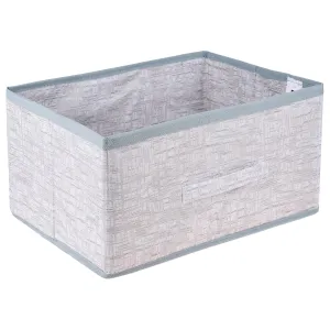 Heart Home Drawer Storage Box|Storage Bin for Clothes|Wardrobe Organizer for Books|Closet Box with Handle|Non-Woven Storage Box|Jute Printed Storage Box|Gray
