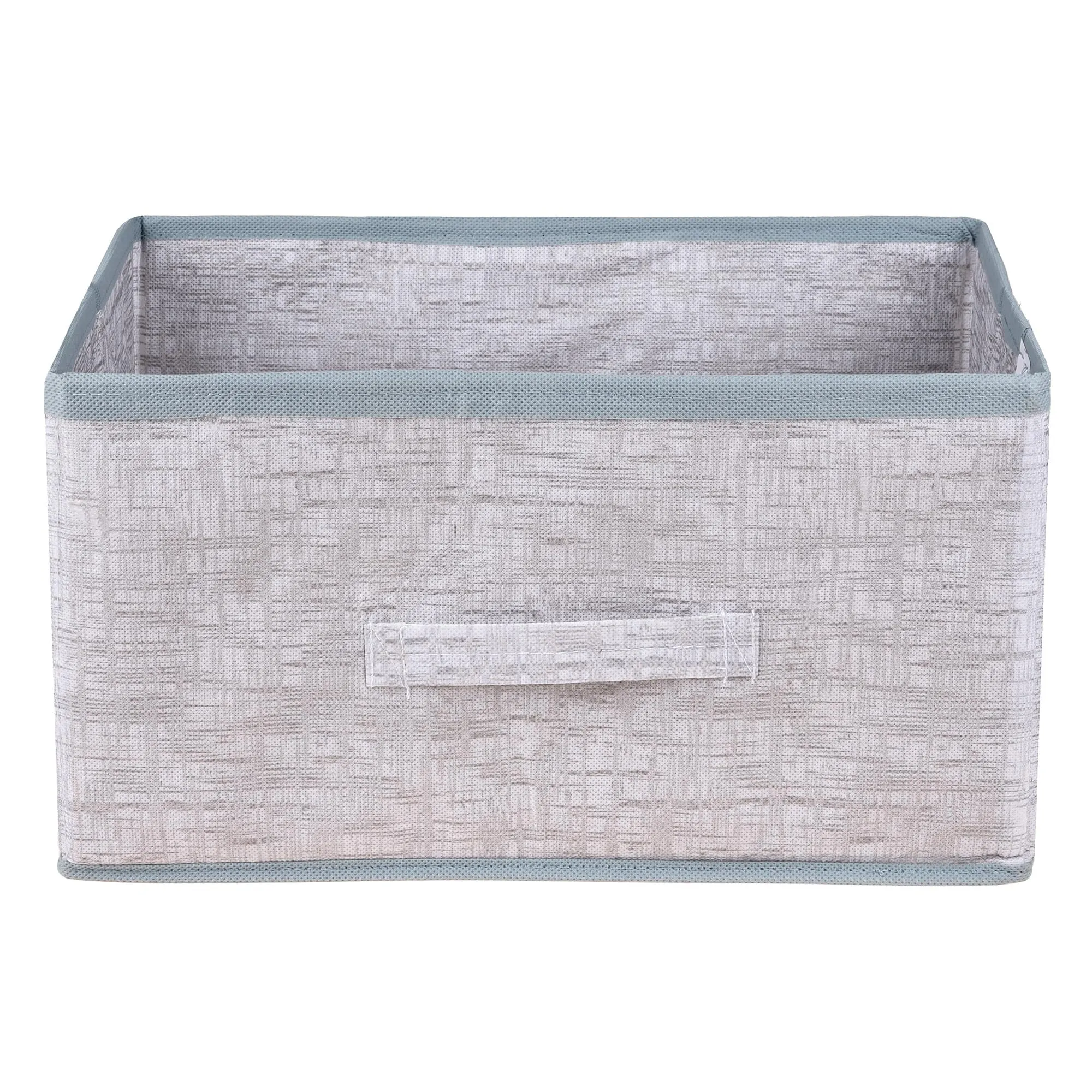 Heart Home Drawer Storage Box|Storage Bin for Clothes|Wardrobe Organizer for Books|Closet Box with Handle|Non-Woven Storage Box|Jute Printed Storage Box|Gray