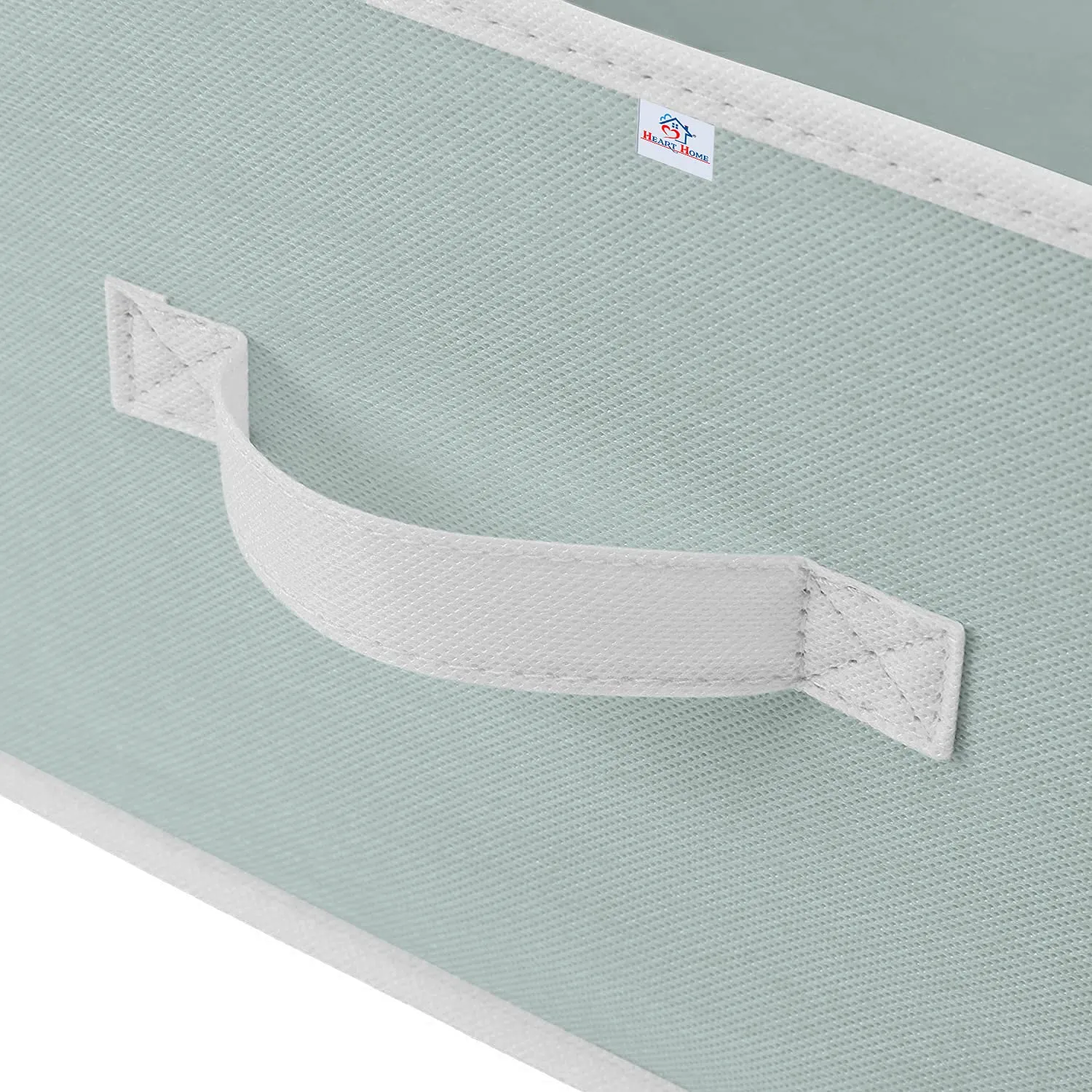 Heart Home Kuber Industries Rectangular Flodable Storage Box|Drawer Storage and Cloth Organizer|Storage Box For Toys|Storage Box Gor Clothes|Pack of 6 (Grey, Plastic)