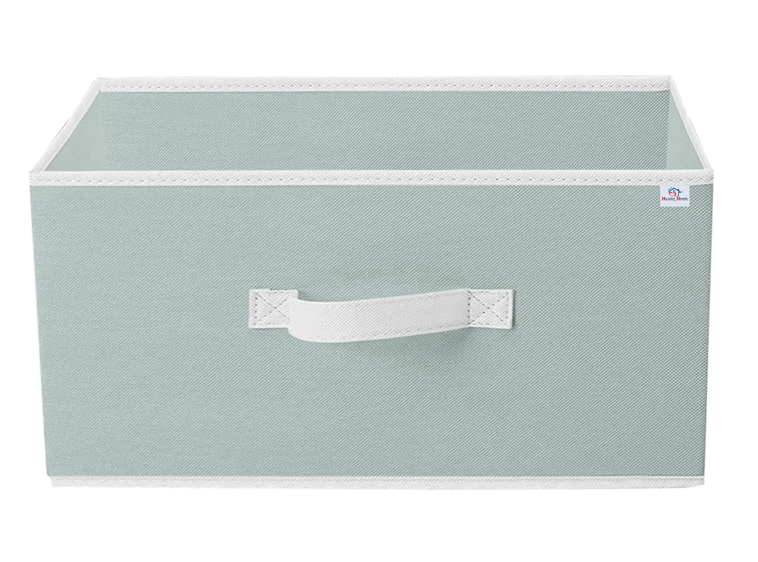 Heart Home Kuber Industries Rectangular Flodable Storage Box|Drawer Storage and Cloth Organizer|Storage Box For Toys|Storage Box Gor Clothes|Pack of 6 (Grey, Plastic)