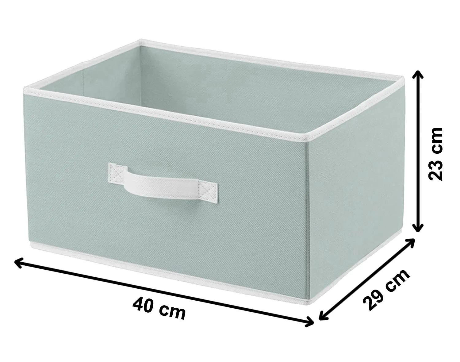 Heart Home Kuber Industries Rectangular Flodable Storage Box|Drawer Storage and Cloth Organizer|Storage Box For Toys|Storage Box Gor Clothes|Pack of 6 (Grey, Plastic)