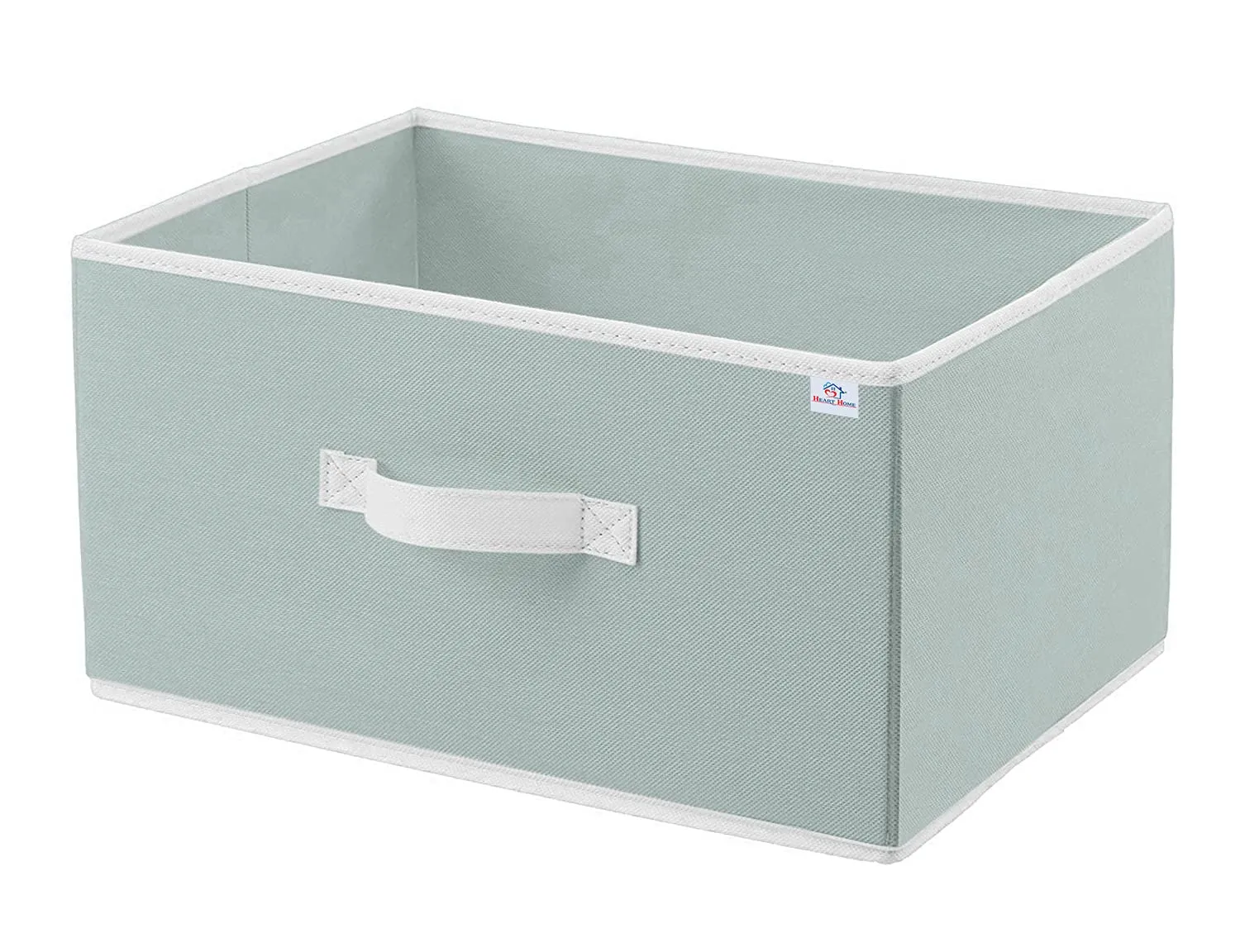Heart Home Kuber Industries Rectangular Flodable Storage Box|Drawer Storage and Cloth Organizer|Storage Box For Toys|Storage Box Gor Clothes|Pack of 6 (Grey, Plastic)