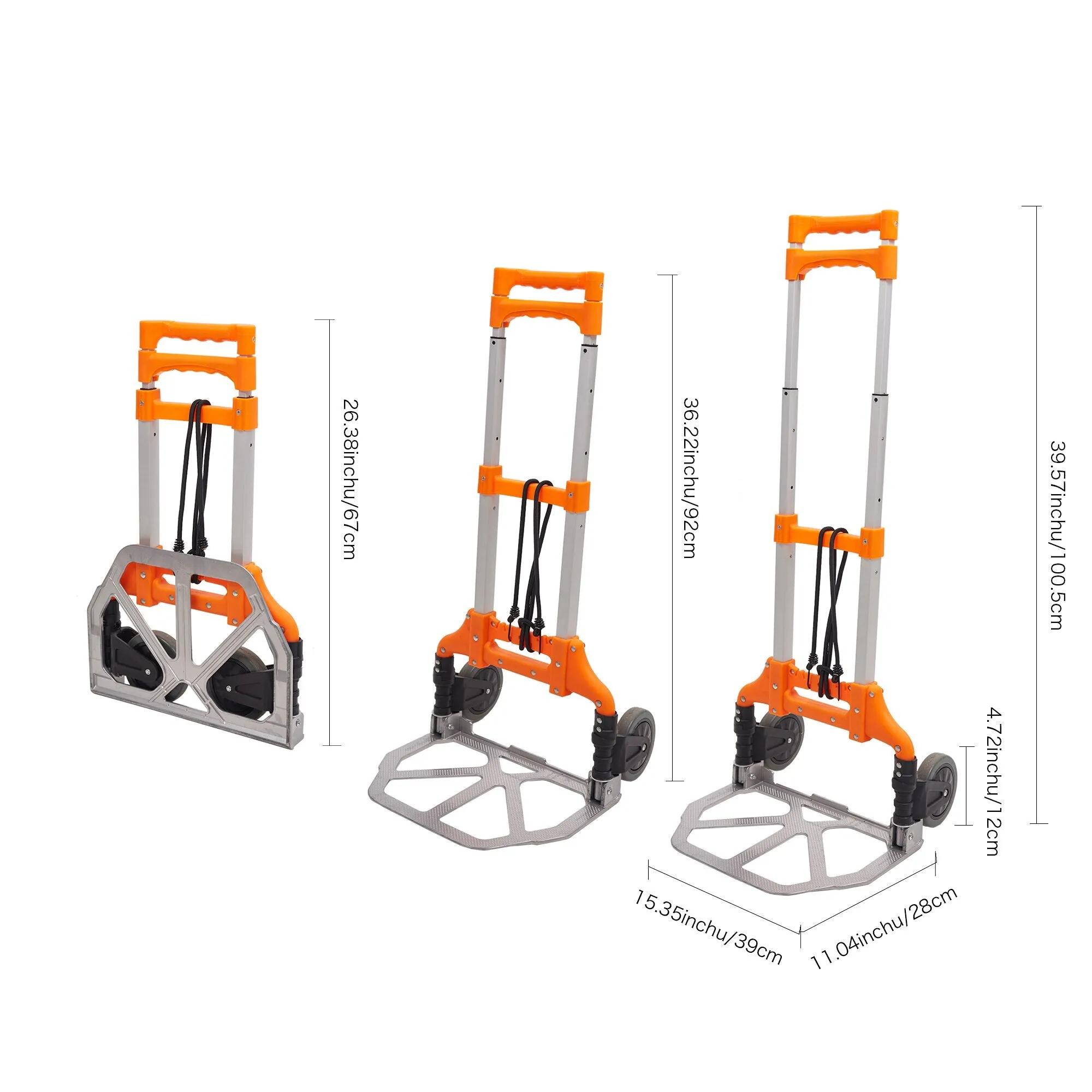 Heavy Duty Foldable Aliminum Hand Truck Dolly Cart