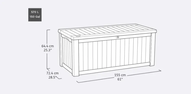 Keter Eastwood 570L Storage Box - Anthracite