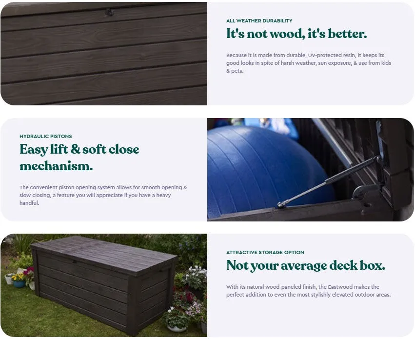 Keter Eastwood 570L Storage Box - Anthracite