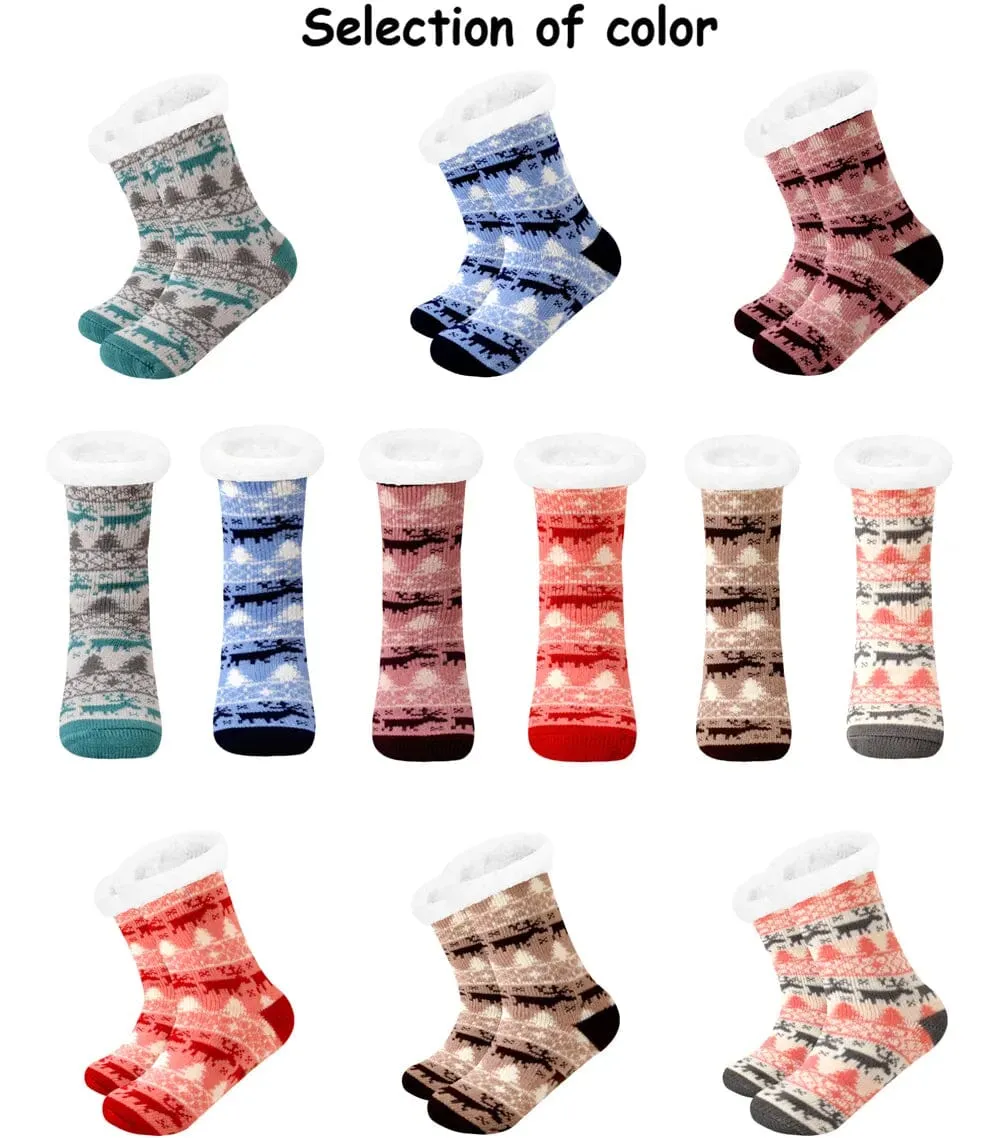 Kids Fuzzy Slipper Socks - Ultra Soft, Non-Slip, & Warm Winter Comfort