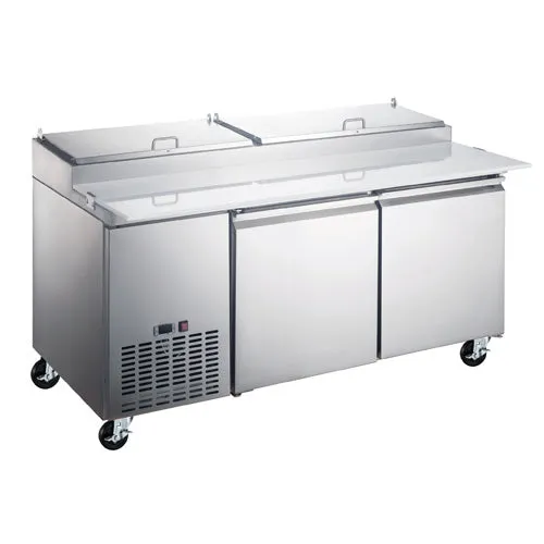 Kintera KRR70X Pizza Prep Refrigerator, Two Section, 70-7/8"