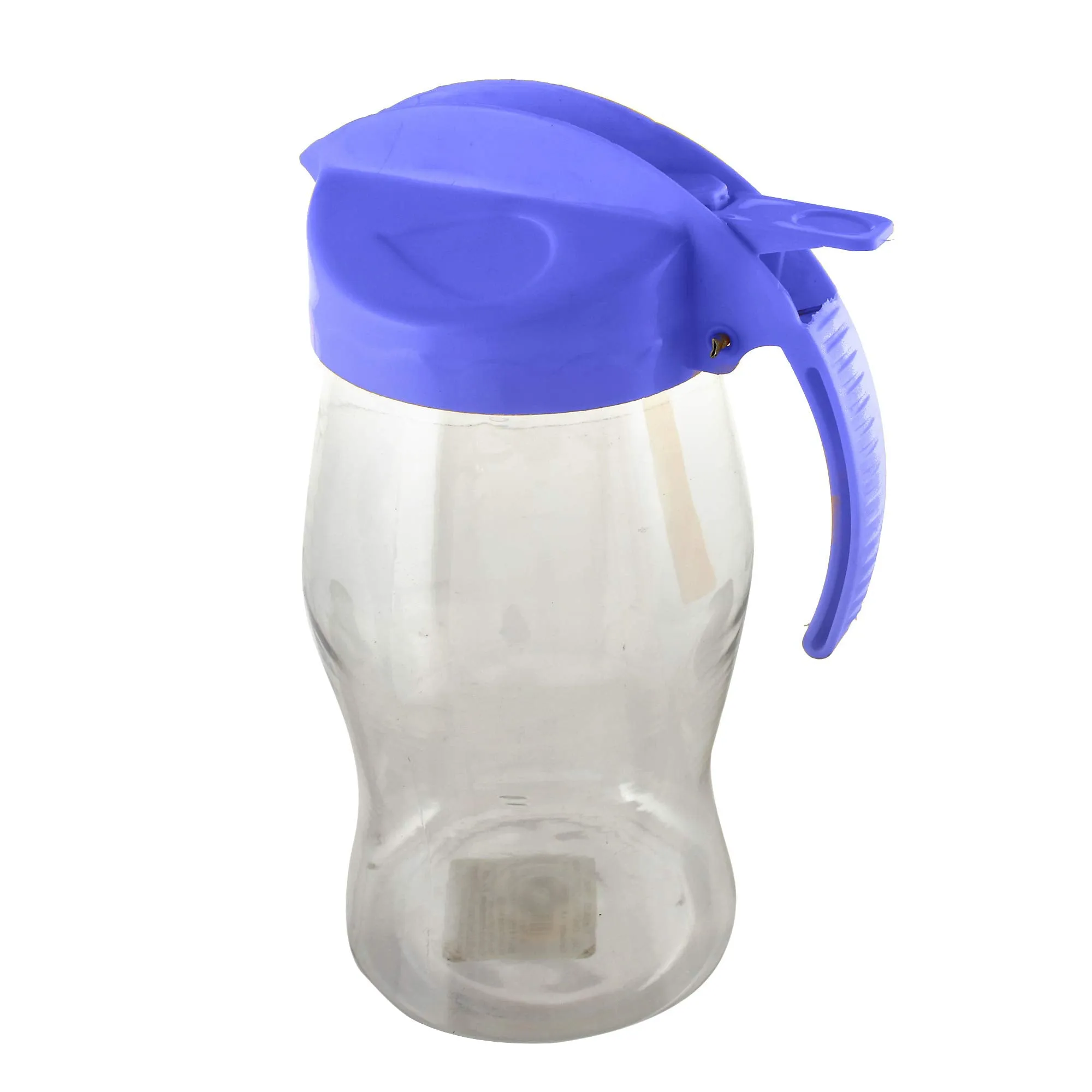 Kuber Industries 2 Pieces Plastic Leakproof Oil Bottle Olive Oil Dispenser for Kitchen Storage Container,1100 Ml (Yellow & Purple)-KUBMARTK11141