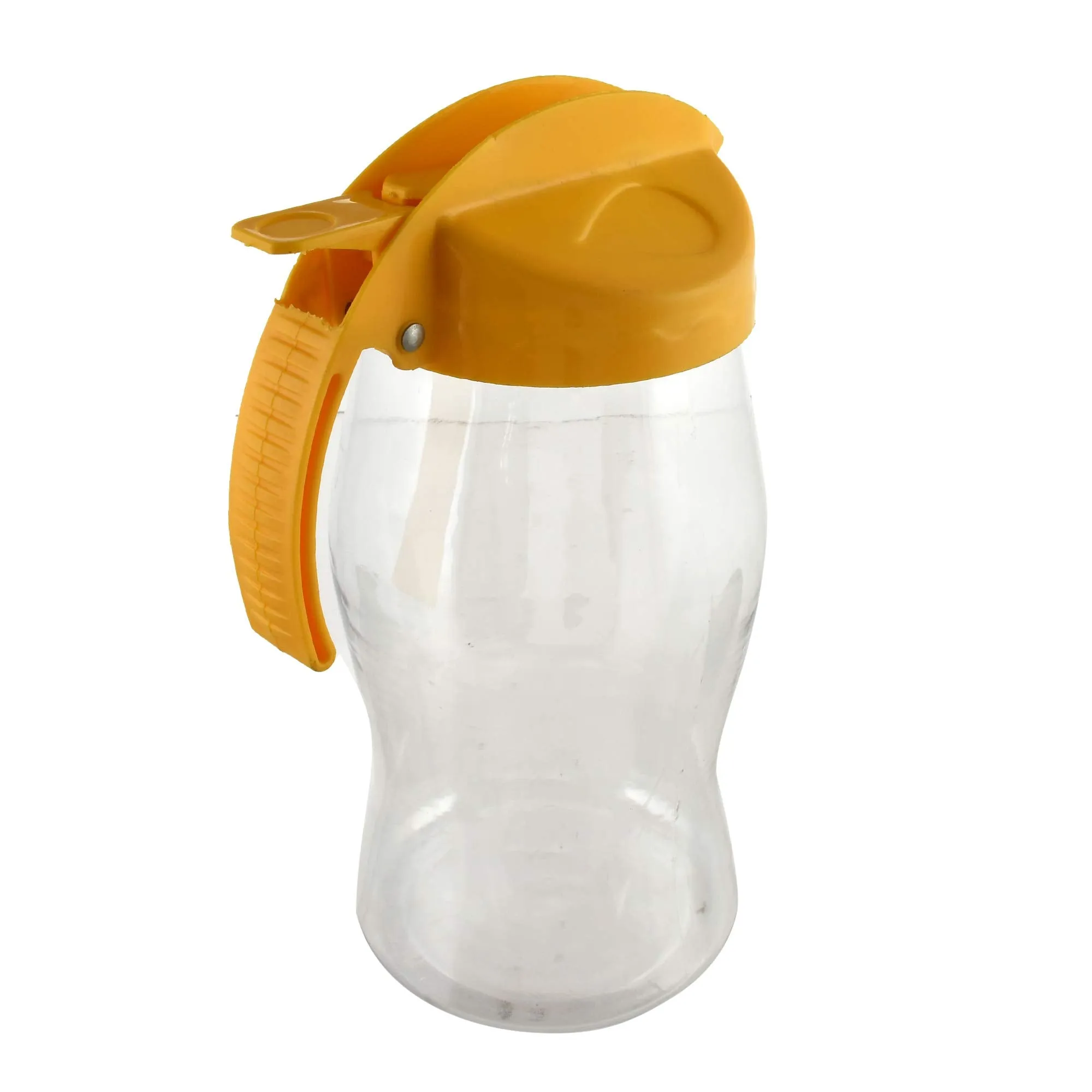 Kuber Industries 2 Pieces Plastic Leakproof Oil Bottle Olive Oil Dispenser for Kitchen Storage Container,1100 Ml (Yellow & Purple)-KUBMARTK11141