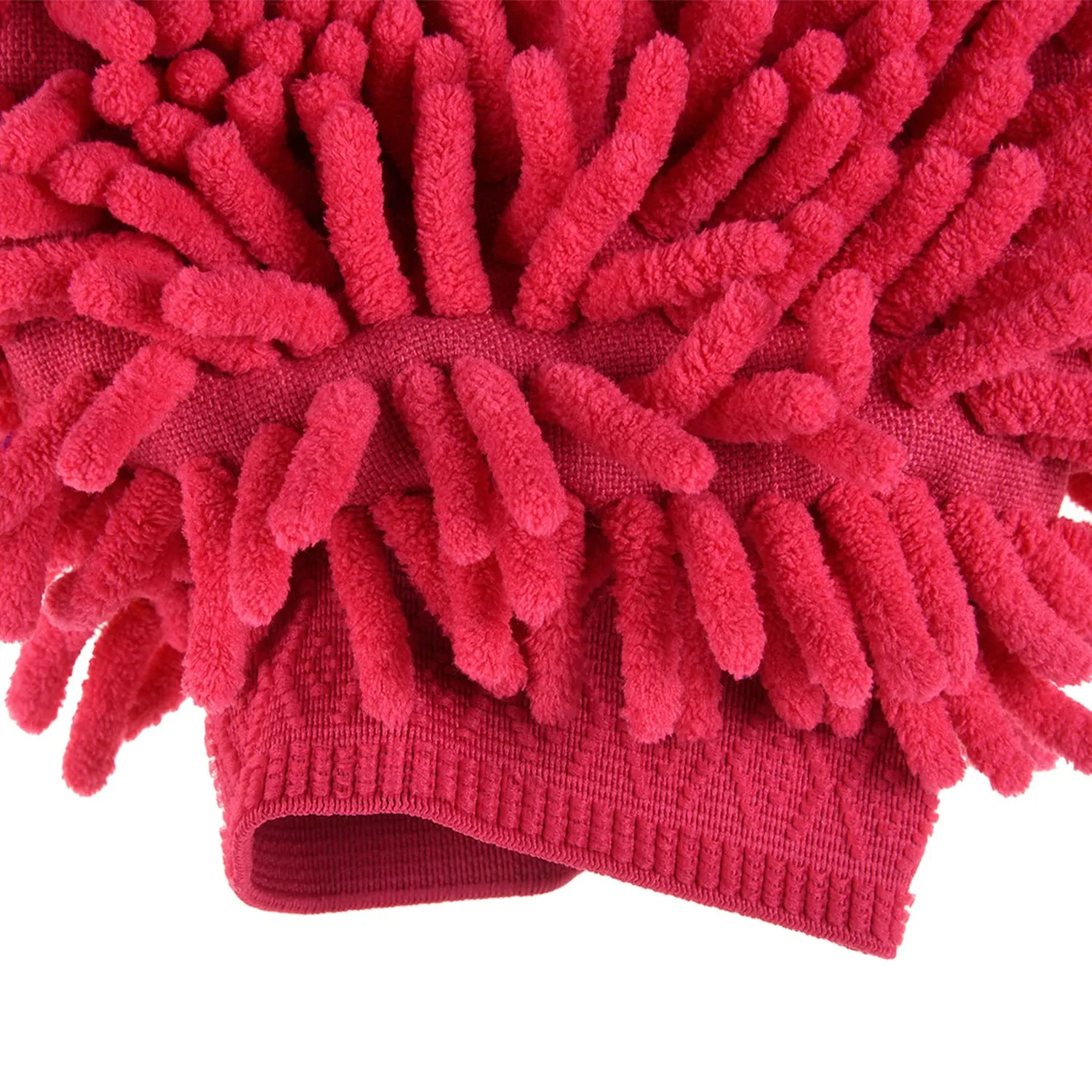Kuber Industries Chenille Mitts|Microfiber Cleaning Gloves|Inside Waterproof Cloth Gloves|100 Gram Weighted Hand Duster|Chenille Gloves for Car|Glass|Pack of 3 (Multicolor)