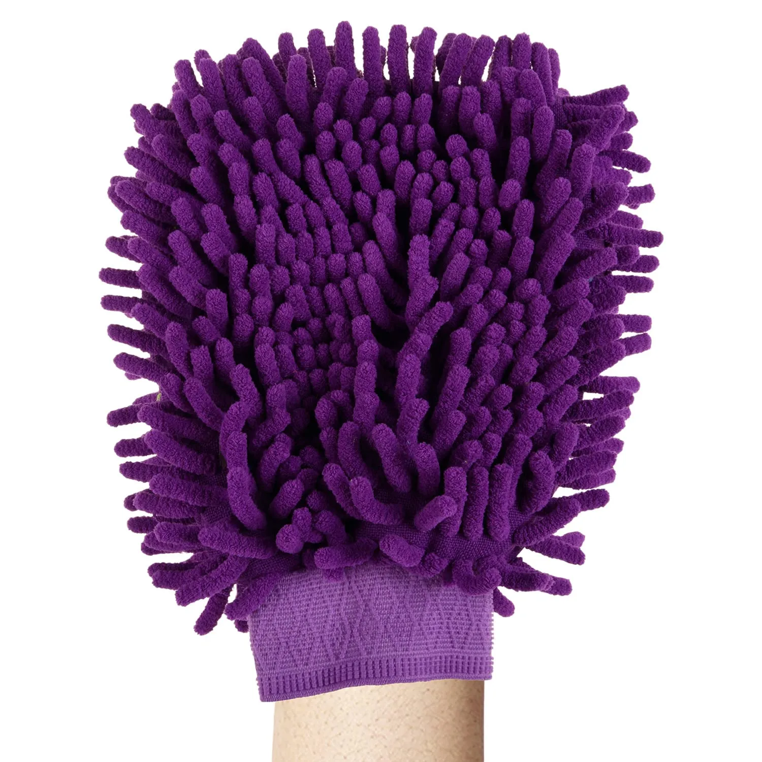 Kuber Industries Chenille Mitts|Microfiber Cleaning Gloves|Inside Waterproof Cloth Gloves|100 Gram Weighted Hand Duster|Chenille Gloves for Car|Glass|Pack of 3 (Multicolor)