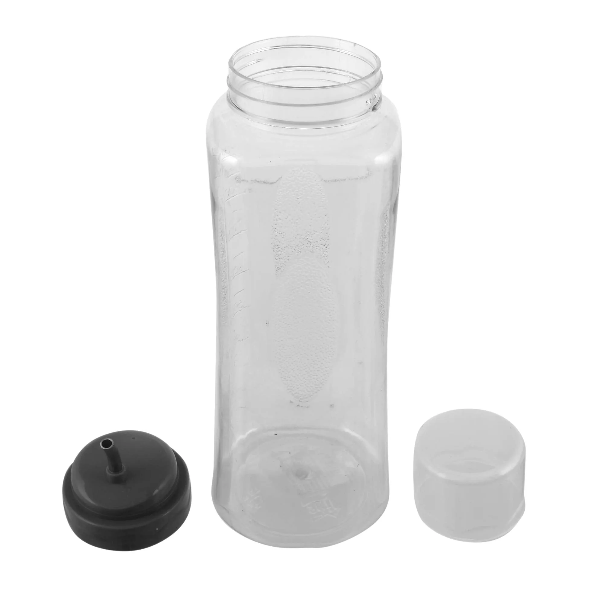 Kuber Industries Plastic Leakproof Drop Oil Bottle Olive Oil Dispenser for Kitchen Storage Container, 1 LTR (Grey)-KUBMART11123