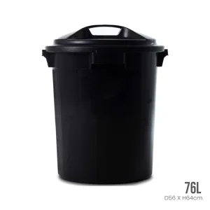 LUCKY PAIL W/ LID 20 GAL (BLACK) (515-B)