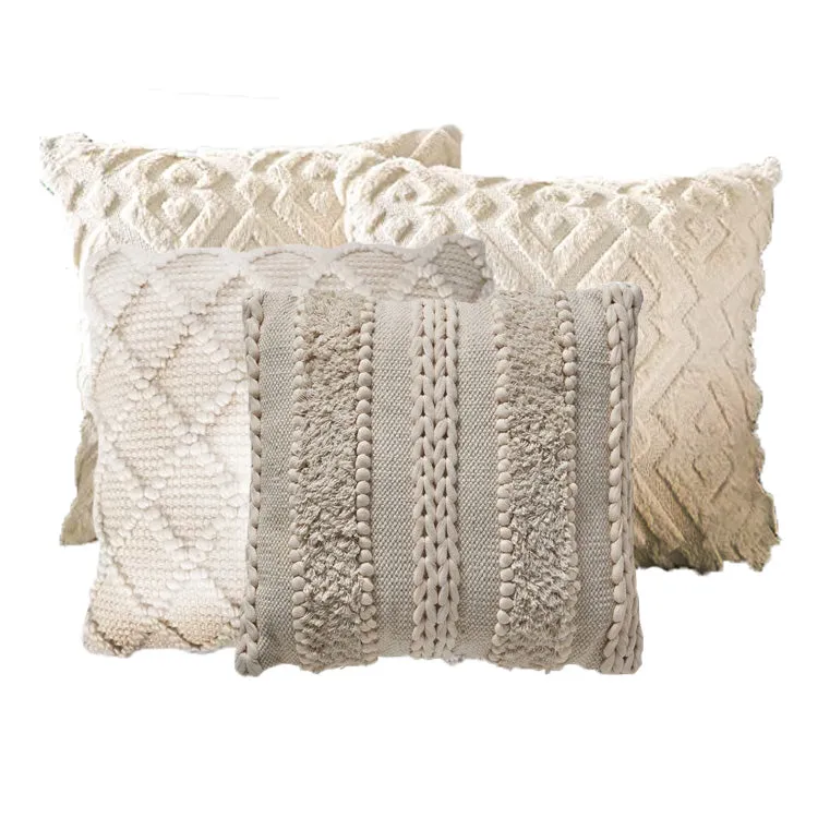 Mixed Beige Cushions - 4 Pack