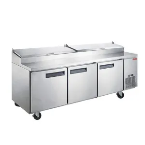 New Air NPT-090-PI 90" 3 Door Pizza Prep Refrigerator