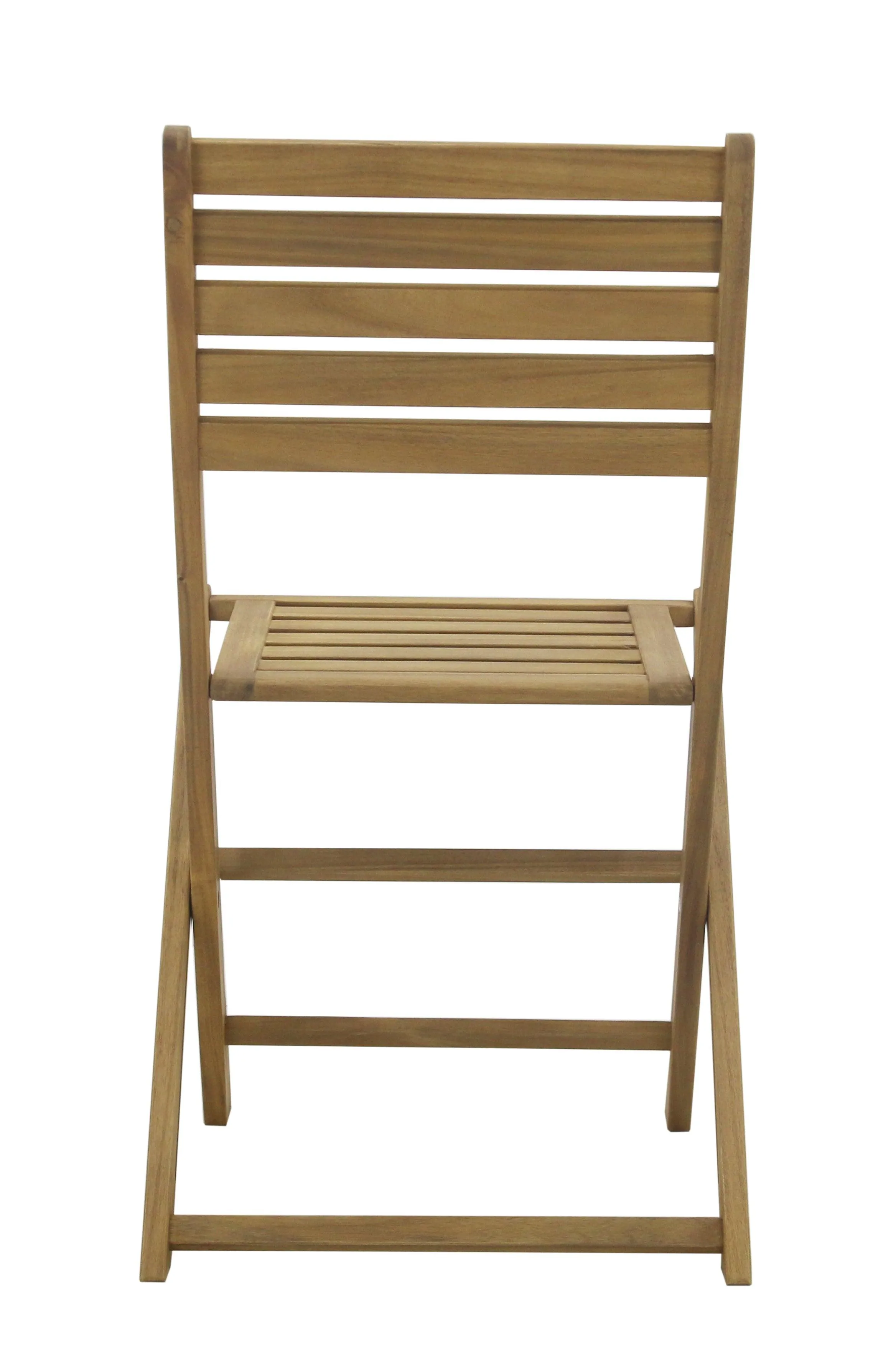 Outdoor Dining Chairs - Set of 2 - Solid Acacia Wood
