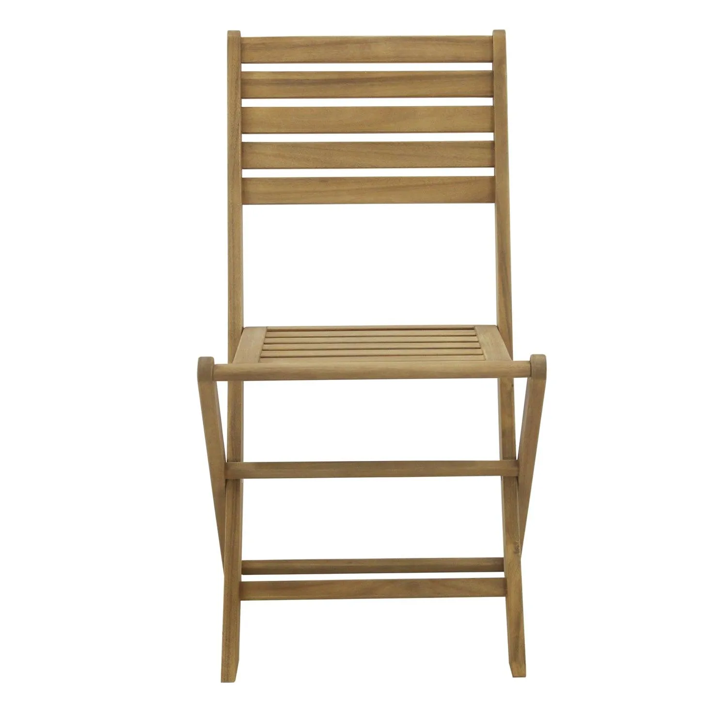 Outdoor Dining Chairs - Set of 2 - Solid Acacia Wood
