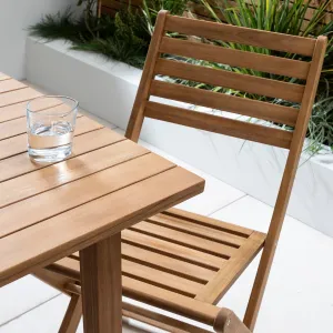 Outdoor Dining Chairs - Set of 2 - Solid Acacia Wood
