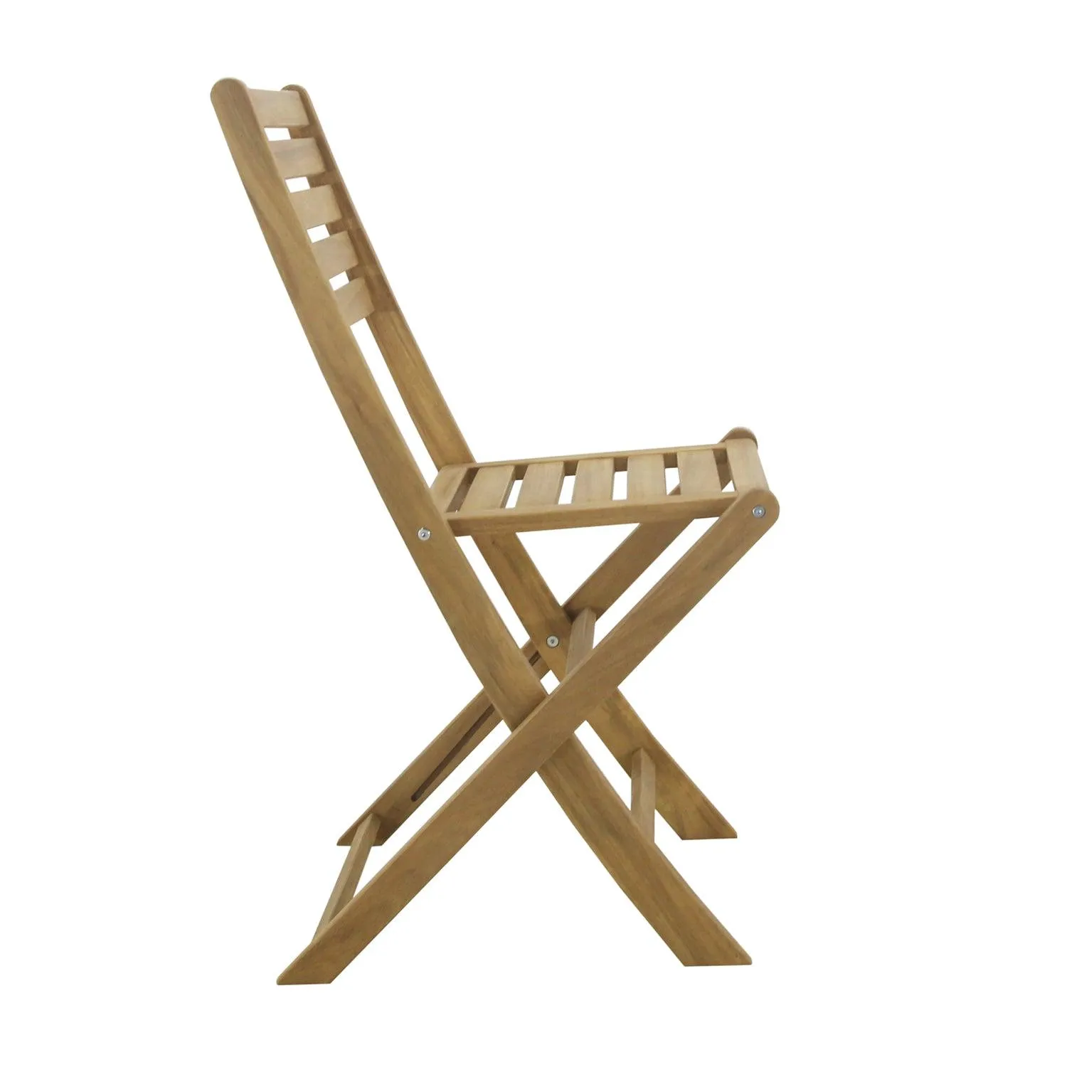 Outdoor Dining Chairs - Set of 2 - Solid Acacia Wood