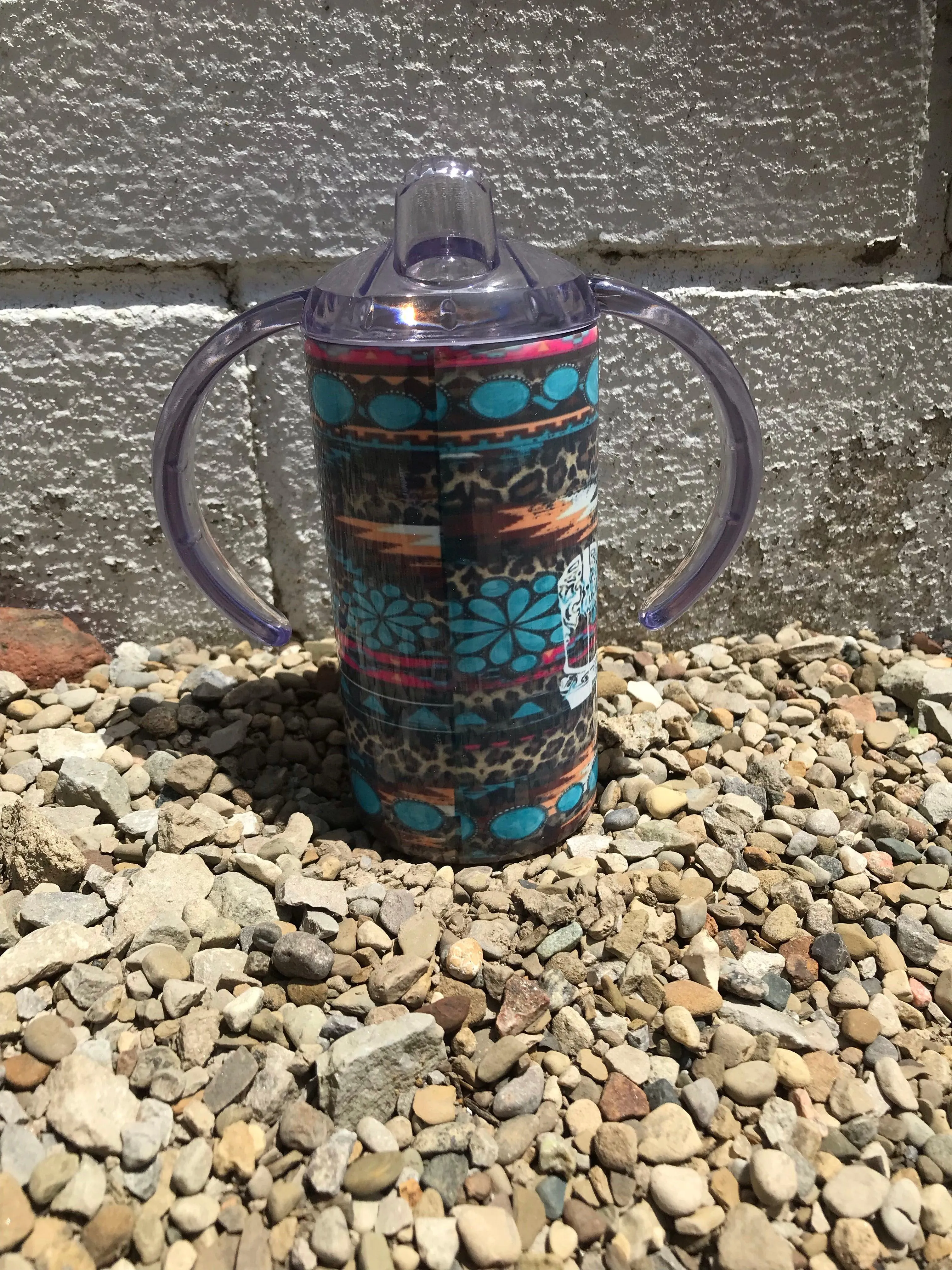 Painted Cowgirl Toddler Aztec Sippy Cup Tumbler ASCTT