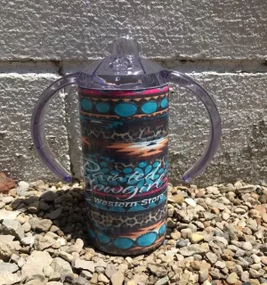 Painted Cowgirl Toddler Aztec Sippy Cup Tumbler ASCTT
