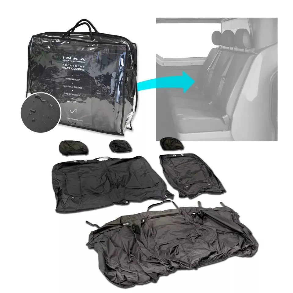 Renault Trafic X82 2nd Row 2 1 Tailored Waterproof Seat Covers Black MY14-18