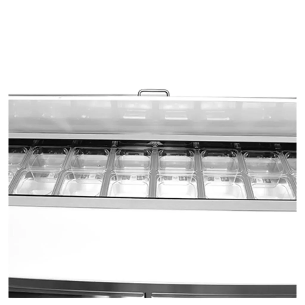 SABA SPS-72-30M, Three Door 72" Salad/Sandwich Prep Table Refrigerator (Mega Top)