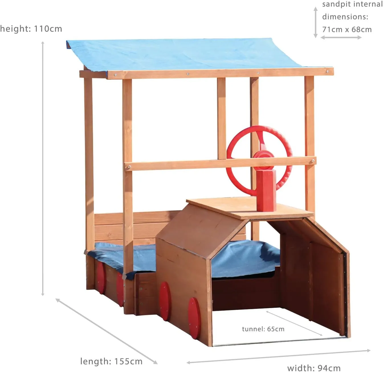 Sandpit - Choo Choo Train - Sun Protection & Storage