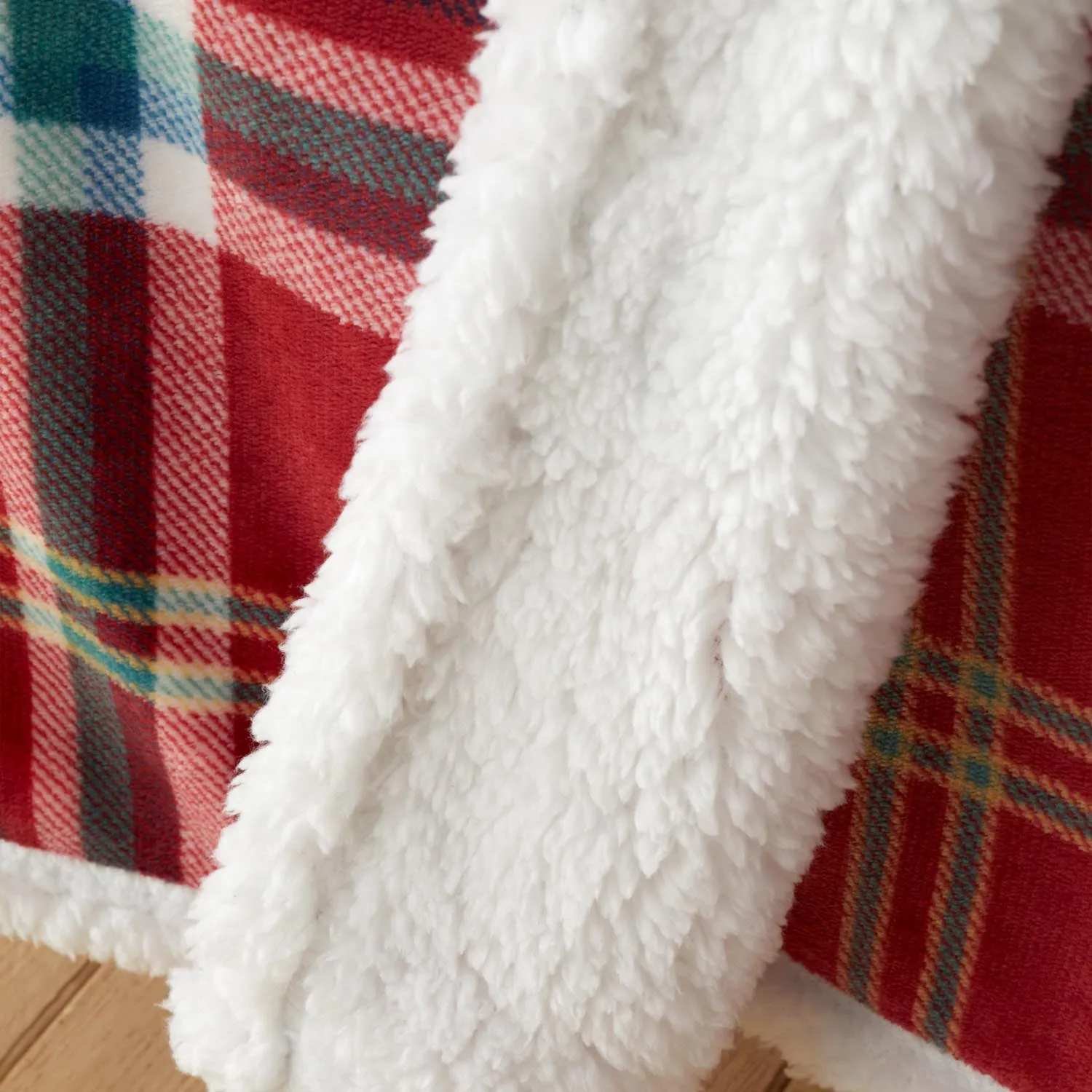 Soft and Cosy Check Throw - Red