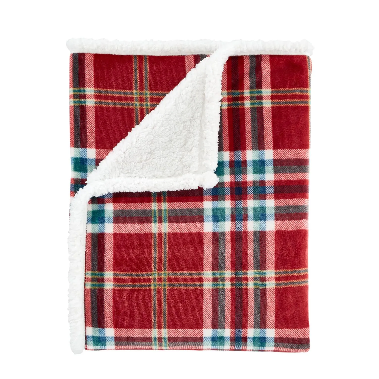Soft and Cosy Check Throw - Red
