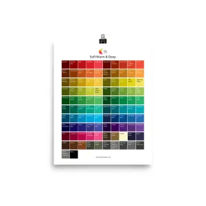 Soft Warm Deep Color Palette Poster