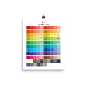 Soft Warm Light Color Palette Poster