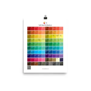 Soft Warm Medium Color Palette Poster