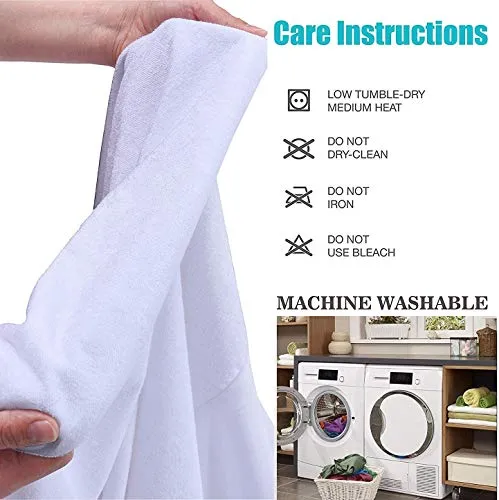 Terry, BARIRA, Waterproof Mattress Protector, 100 % Polyester, White
