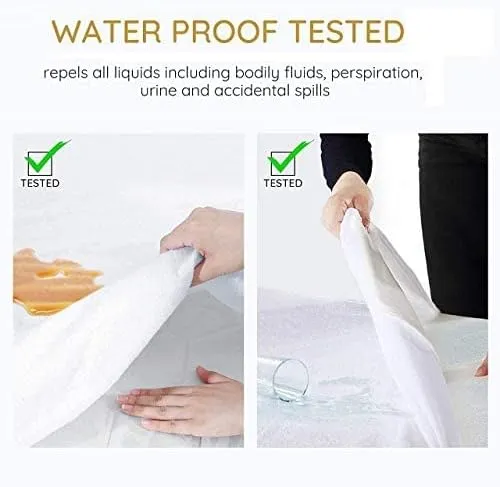 Terry, BARIRA, Waterproof Mattress Protector, 100 % Polyester, White