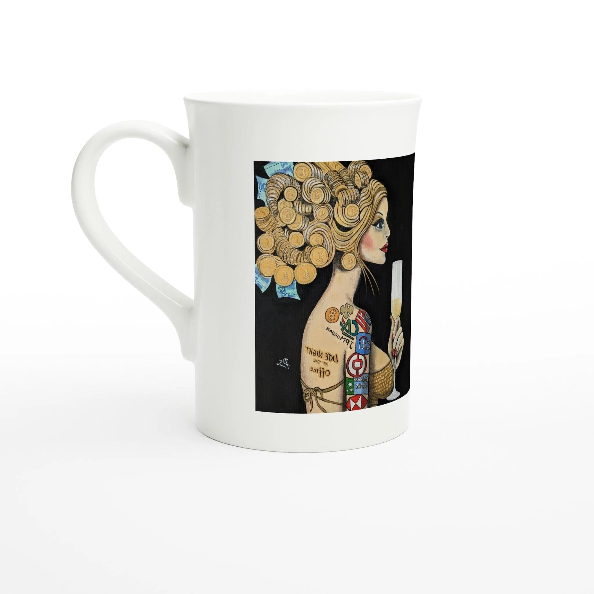 The Banker - Flask, and variety of Mugs