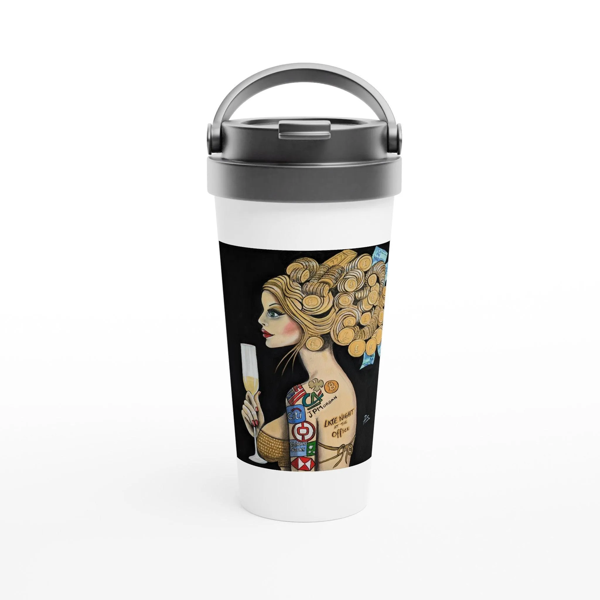 The Banker - Flask, and variety of Mugs