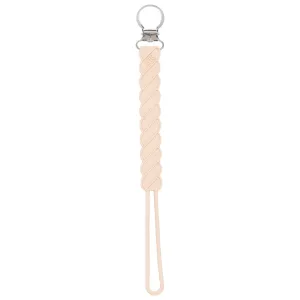Three Little Tots - Twist Tan All Silicone Modern Pacifier Clip