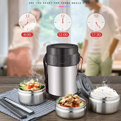 Vacuum Insulated Food Jar Stainless Steel,Lunch Thermos, Insulated TFood Container for Lunch,for Adults and Students,with Bag