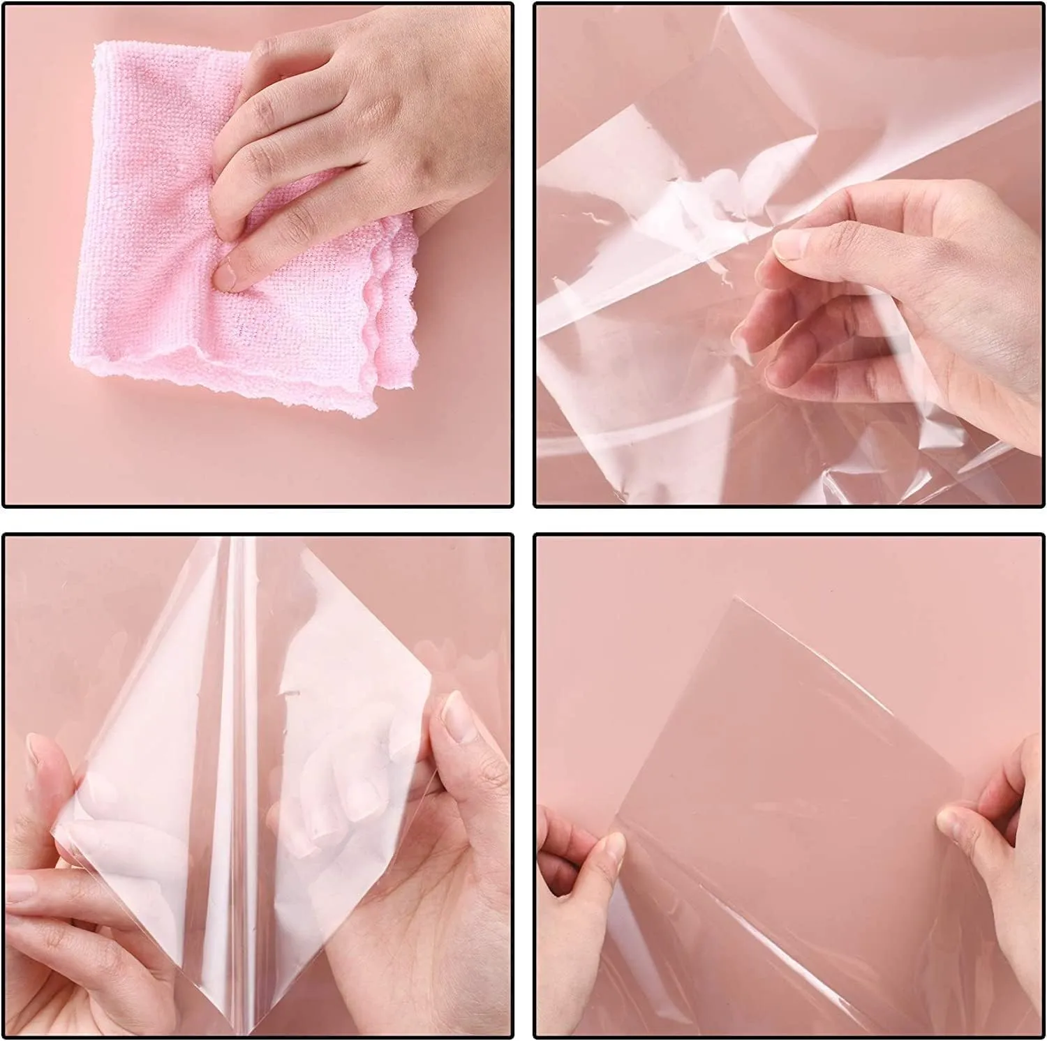 Vinylzone PVC Clear Contact Paper Self-Adhesive Temperature Resistant Oil-Proof and Waterproof Used as Vinyl, Furniture Protector Scratch Protector for Kitchen Transparent Wall Sticker(20 X 40 Inch)