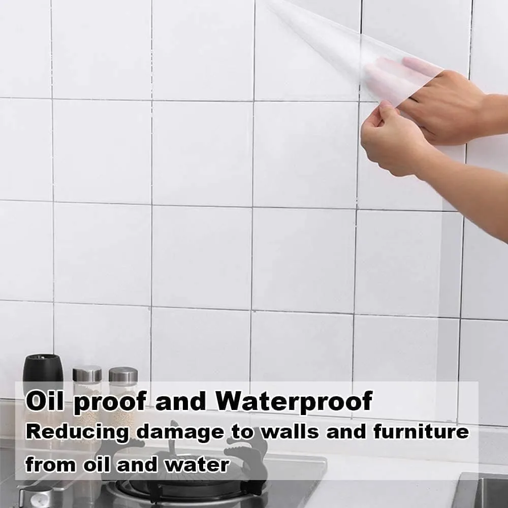Vinylzone PVC Clear Contact Paper Self-Adhesive Temperature Resistant Oil-Proof and Waterproof Used as Vinyl, Furniture Protector Scratch Protector for Kitchen Transparent Wall Sticker(20 X 40 Inch)