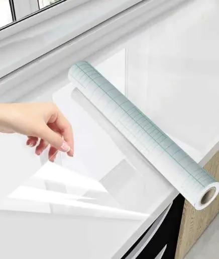 Vinylzone PVC Clear Contact Paper Self-Adhesive Temperature Resistant Oil-Proof and Waterproof Used as Vinyl, Furniture Protector Scratch Protector for Kitchen Transparent Wall Sticker(20 X 48 Inch)
