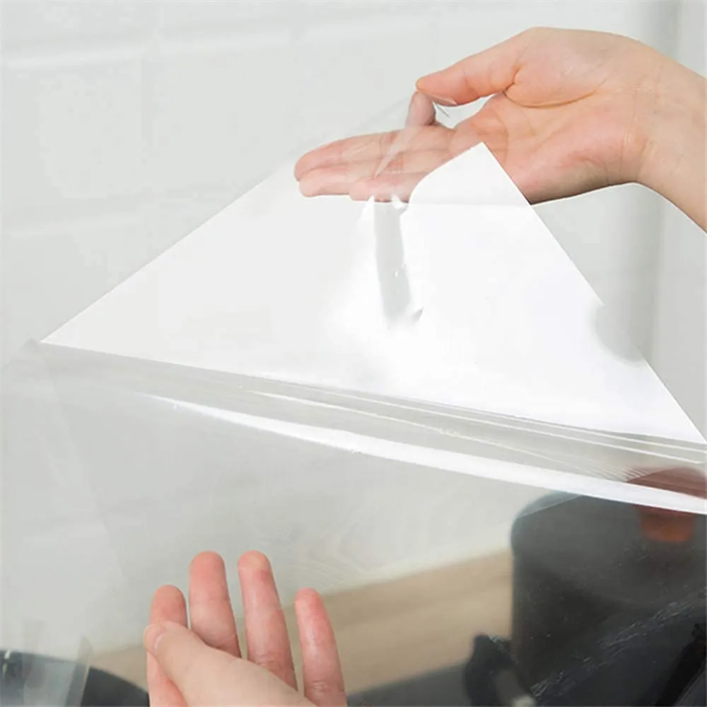 Vinylzone PVC Clear Contact Paper Self-Adhesive Temperature Resistant Oil-Proof and Waterproof Used as Vinyl, Furniture Protector Scratch Protector for Kitchen Transparent Wall Sticker(20 X 48 Inch)